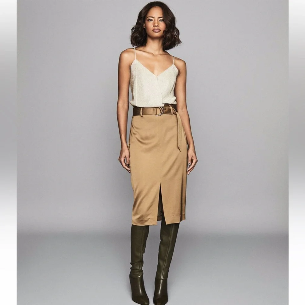 Reiss Byrn- Premium Paperbag Pencil Skirt - Picture 1 of 11